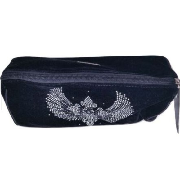 CHRISTINE ALEXANDER ANGEL WINGS BLING MAKEUP BAG - Picture 2 of 5